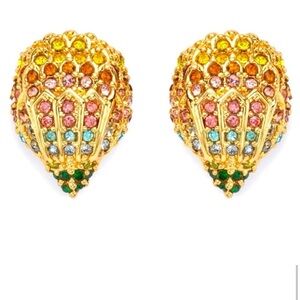NWT Kurt Geiger Womens Multicolor Rhinestone Studded Eagle Earrings🌈🦅